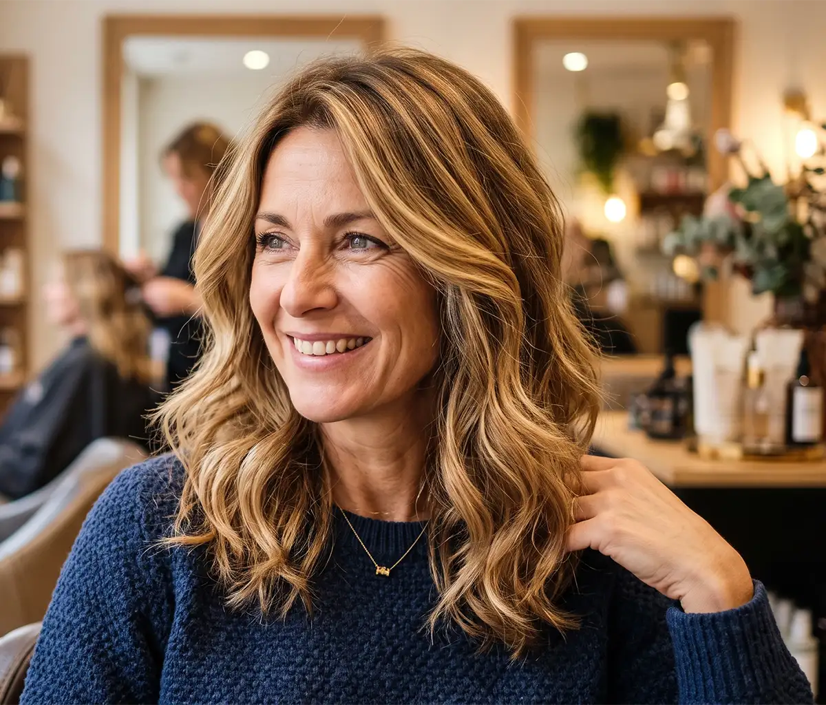 balayage cheveux femme 50 ans